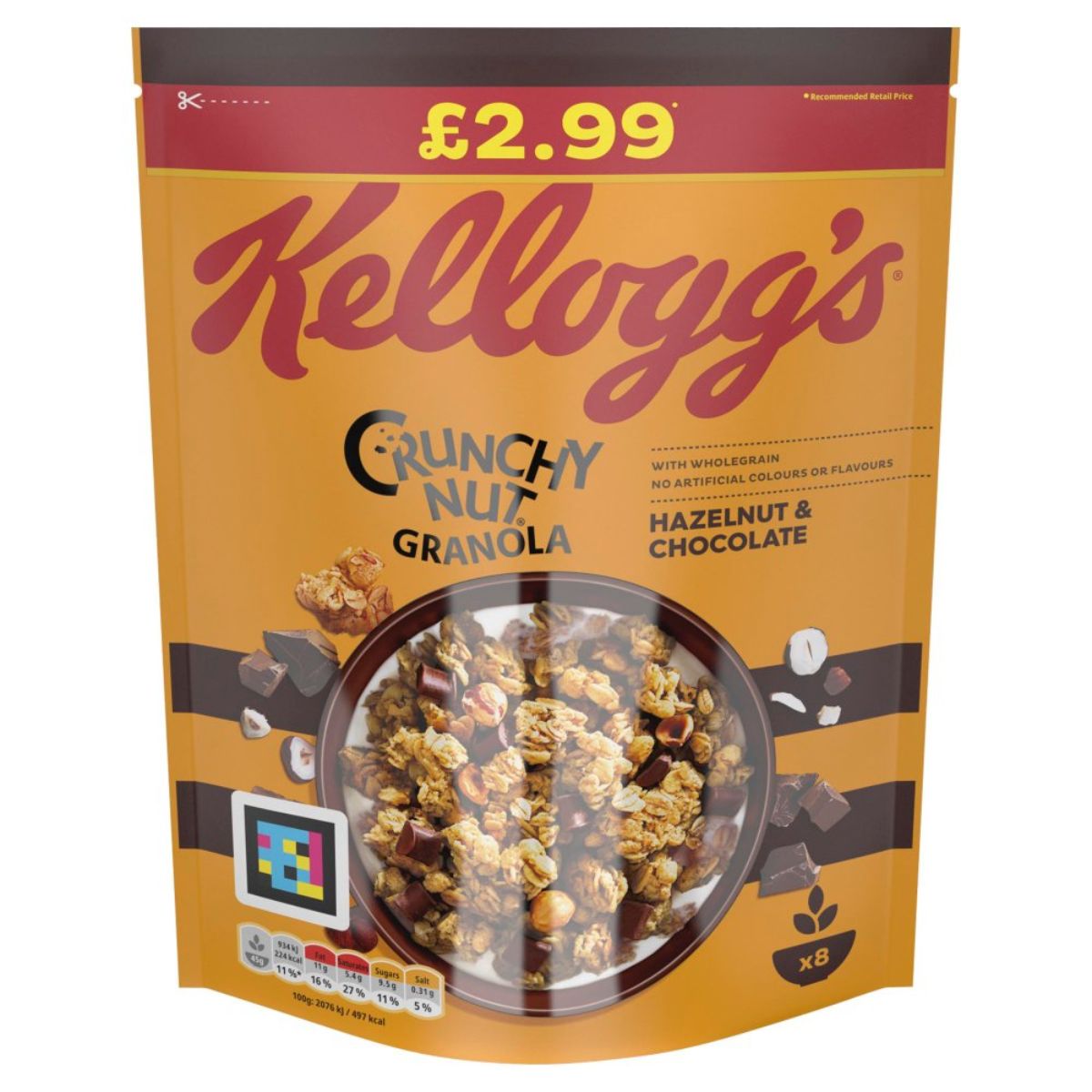 Kelloggs - Crunchy Nut Granola Hazelnut & Chocolate - 380g.