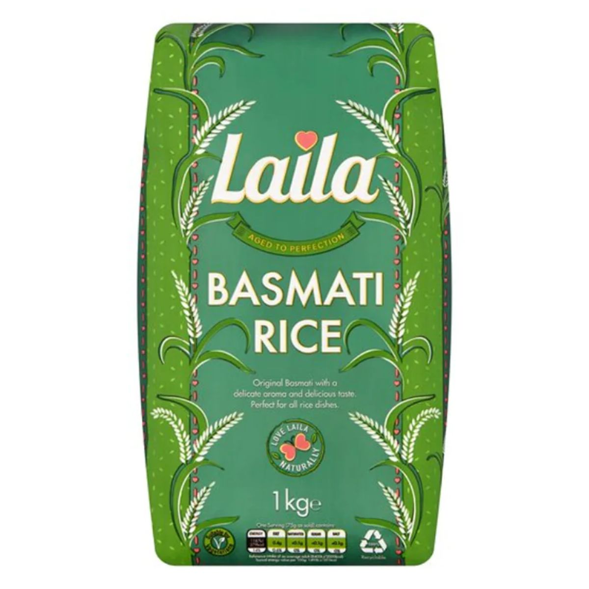 Packaging for Laila - Basmati Rice - 1kg. Packaging for Laila - Basmati Rice - 1kg.