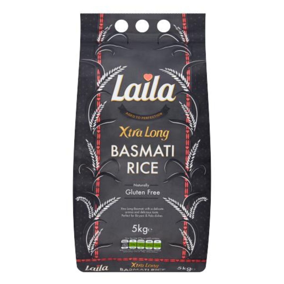 Laila - Xtra Long Basmati Rice - 5kg is the product you're looking for in the sentence.