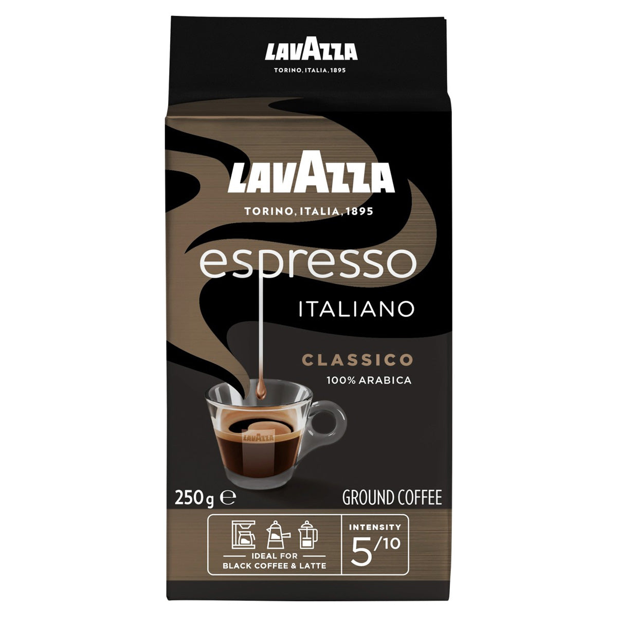 Lavazza - Caffe Espresso Coffee Black - 250g - Continental Food Store Lavazza - Caffe Espresso Coffee Black - 250g - Continental Food Store