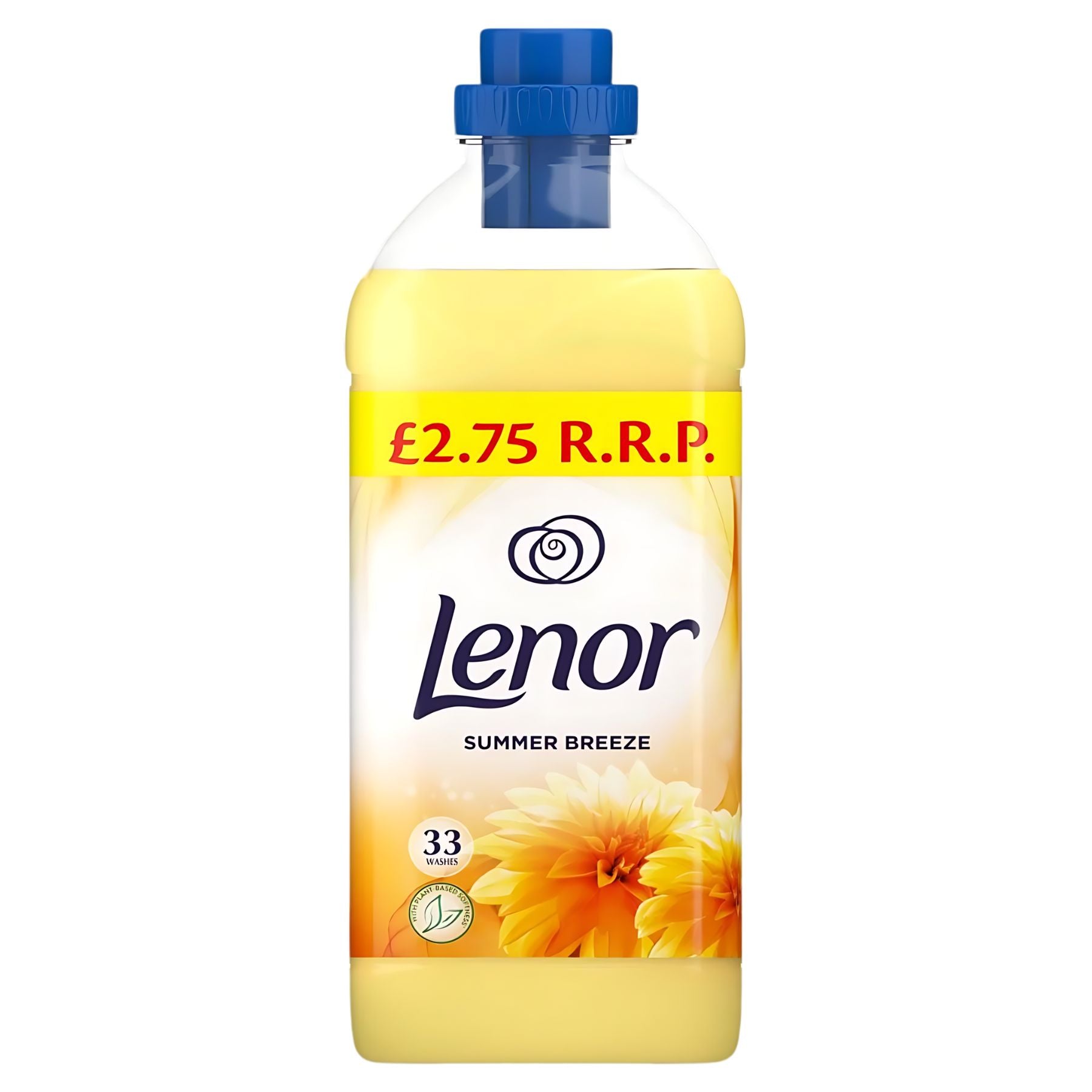 Lenor Fabric Conditioner (33 washes) with a yellow cap and £2.75 RRP—ideal for your laundry care routine. Lenor Fabric Conditioner (33 washes) with a yellow cap and £2.75 RRP—ideal for your laundry care routine.