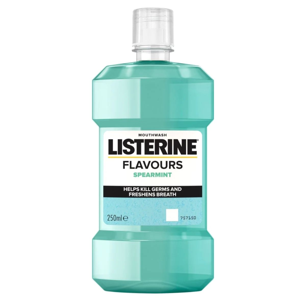 A bottle of Listerine - Spearmint Mouthwash - 250ml on a white background.