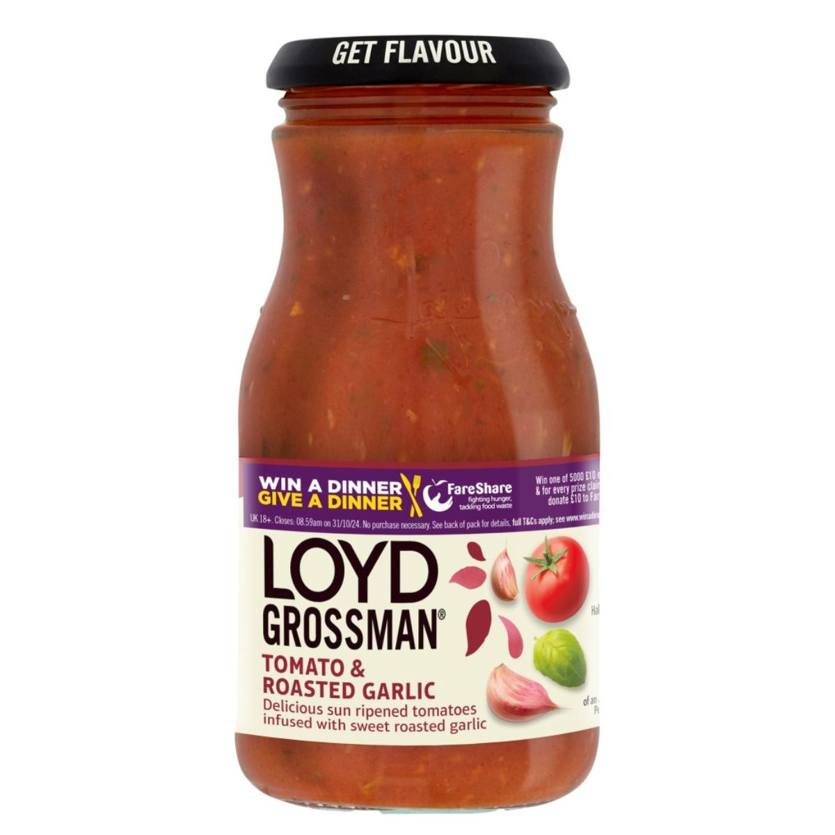 Loyd Grossman - Tomato & Roasted Garlic - 350g sauce.