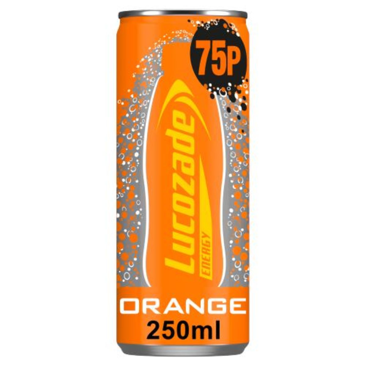 Lucozade - Energy Drink Orange - 250ml can. Lucozade - Energy Drink Orange - 250ml can.