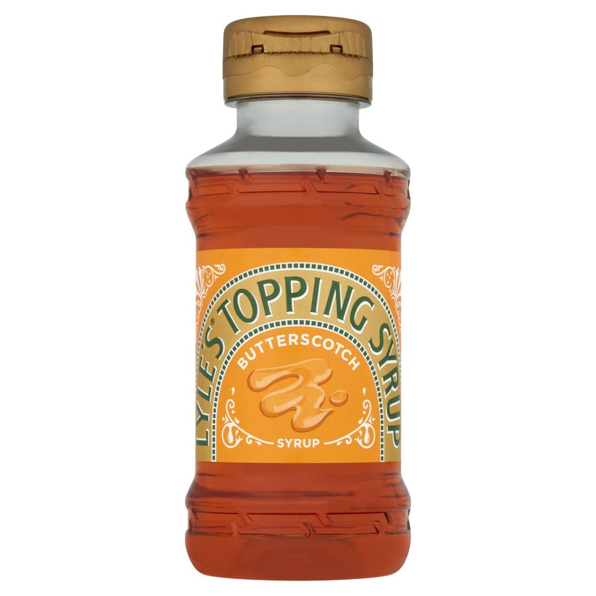 A bottle of Lyle's Topping Syrup Butterscotch - 325g.