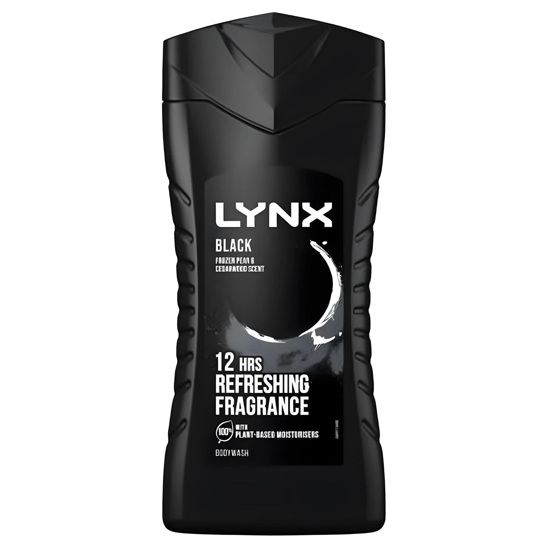 Lynx Black Shower Gel (225ml) in a black bottle with crescent design offers 12-hour refreshing fragrance and plant-based moisturisers. Experience its masculine scent, blending frozen pear with cedarwood. Lynx Black Shower Gel (225ml) in a black bottle with crescent design offers 12-hour refreshing fragrance and plant-based moisturisers. Experience its masculine scent, blending frozen pear with cedarwood.