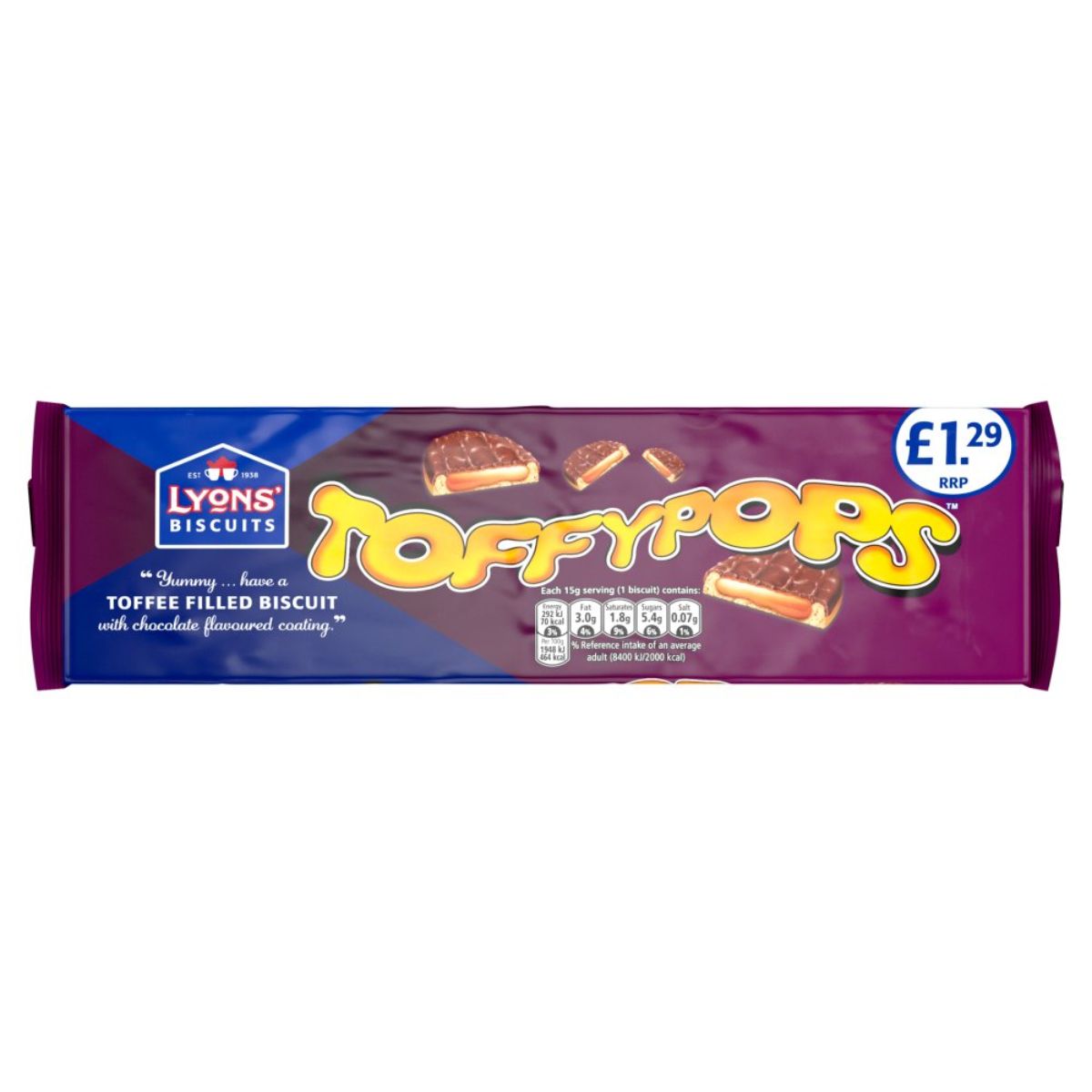 Living homes Lyons - Biscuits Toffypops - 120g chocolate bar.