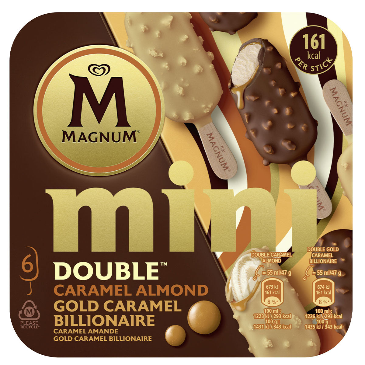 Magnum - Ice Cream Lolly Caramel Almond - 330 ml - Continental Food Store