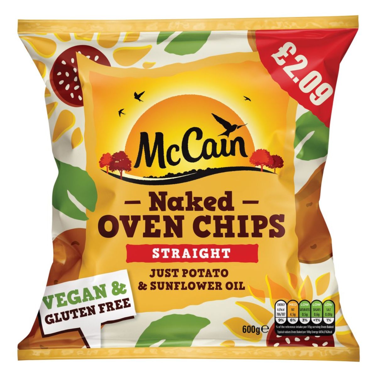 McCain - Naked Oven Chips Straight - 600g