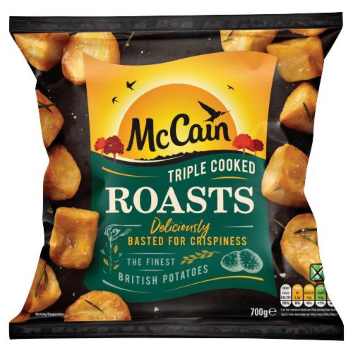 McCain - Triple Cooked Roasts - 700g potatoes. McCain - Triple Cooked Roasts - 700g potatoes.