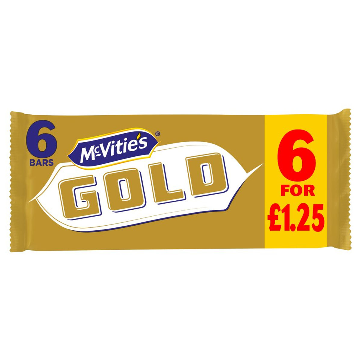McVities - Gold Caramel Flavour Biscuit Bars Multipack - 6 x 18.3g