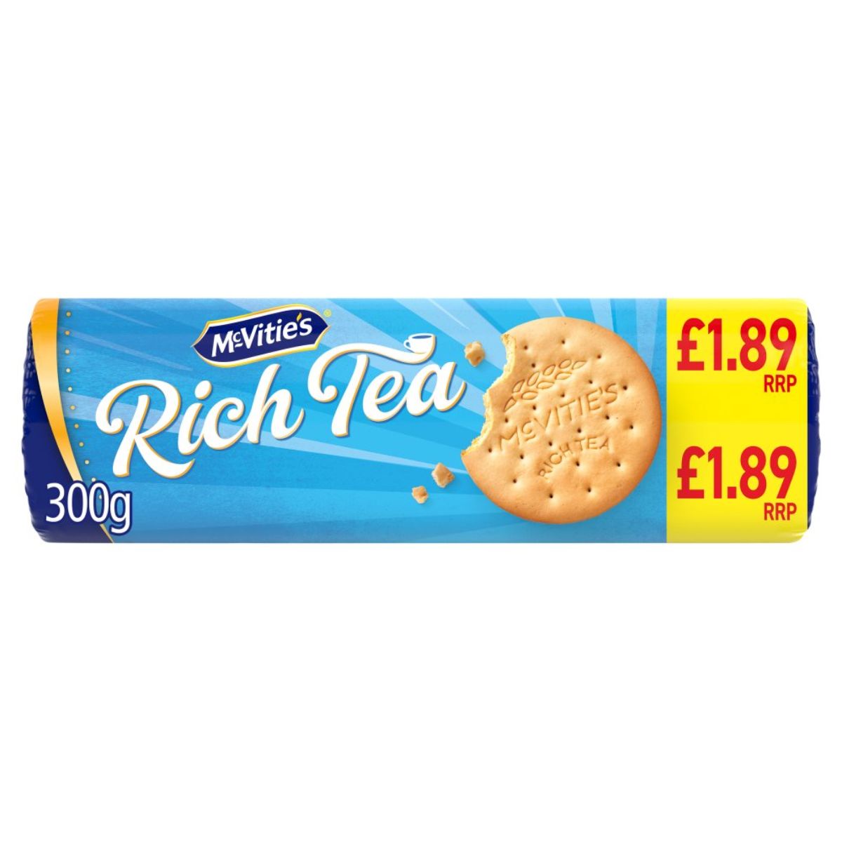 A McVities - Rich Tea Classic Biscuits - 300g on a white background.