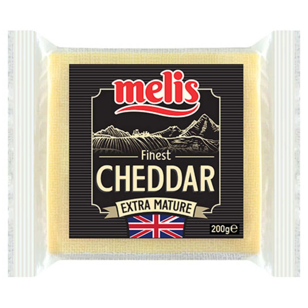 Melis - Extra Mature Cheddar Cheese - 200g natural. Melis - Extra Mature Cheddar Cheese - 200g natural.