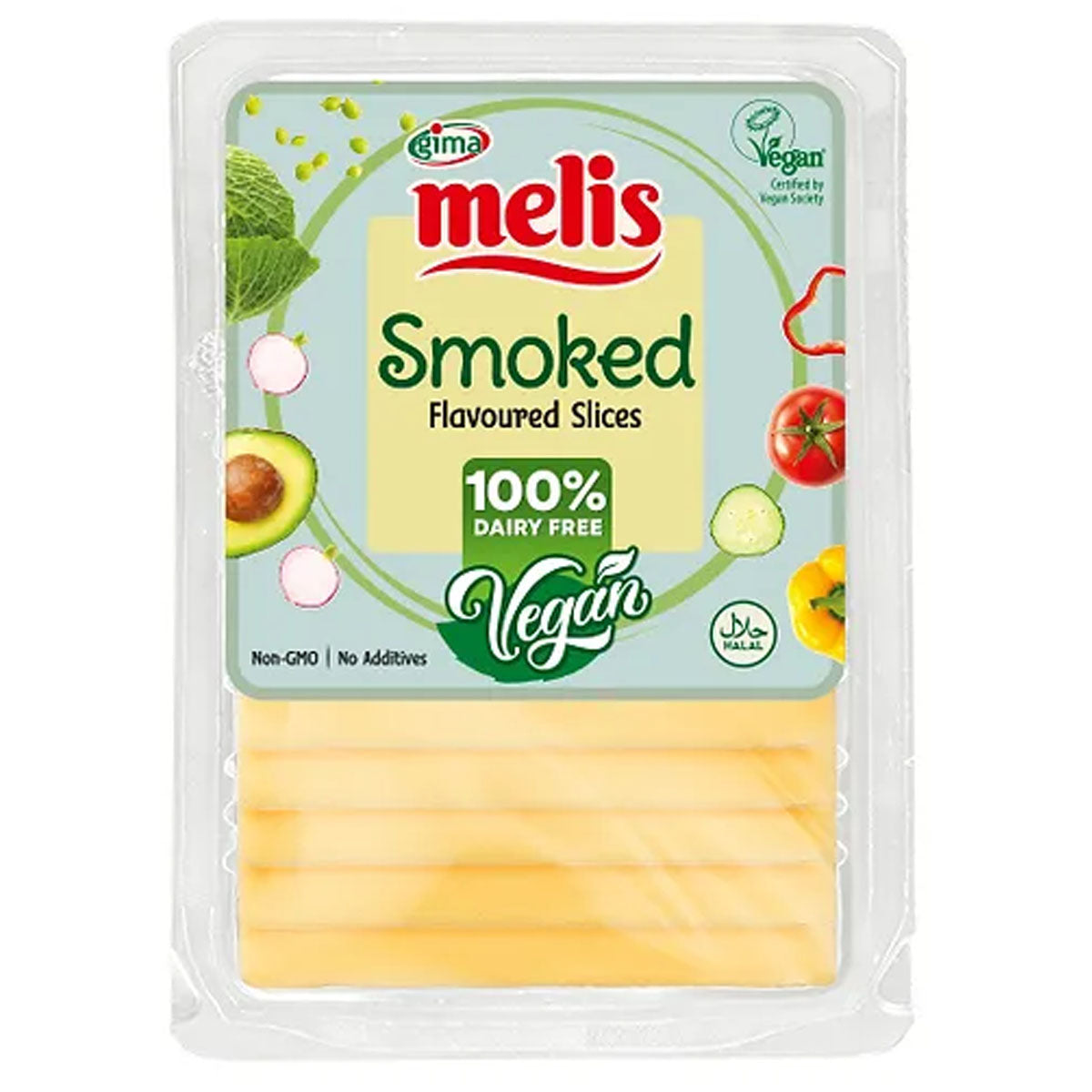 Melis - Vegan Smoked Cheese - 150g in a package.