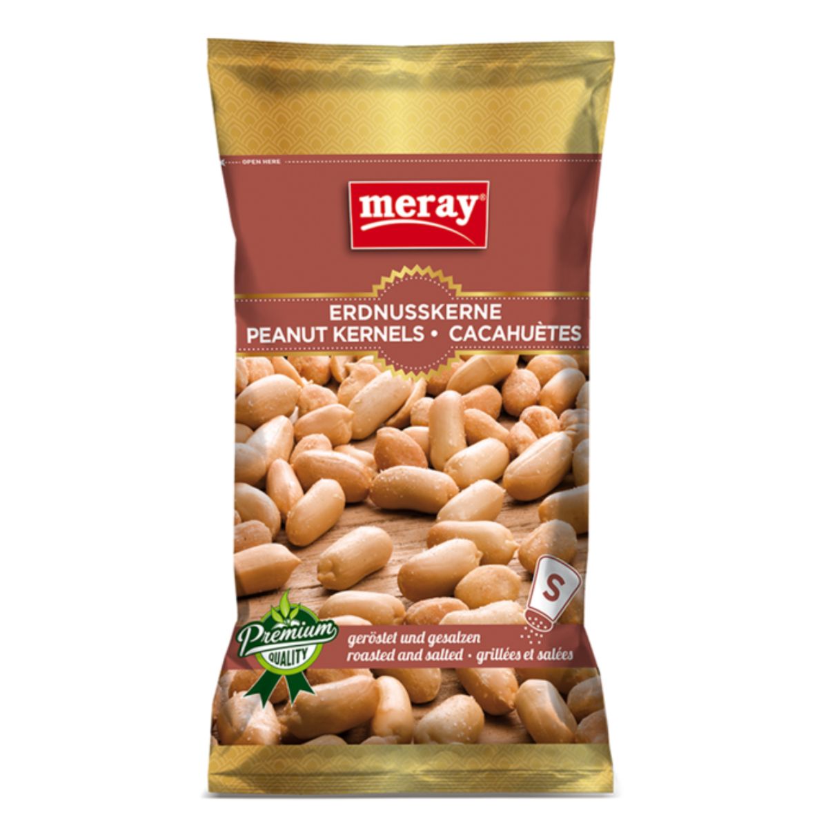 A bag of Meray - Peanut Kernels - 150g on a white background.