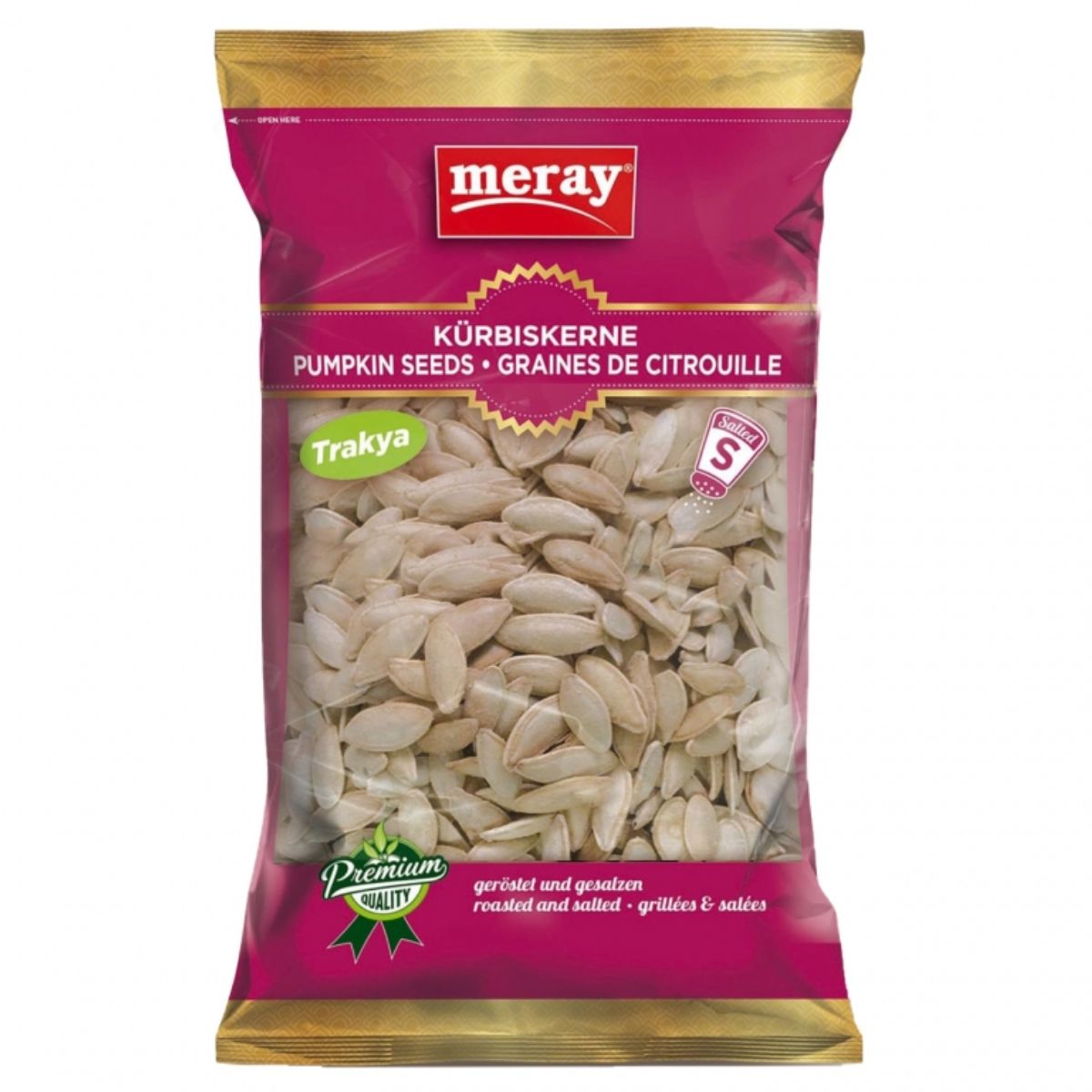 Meray - Pumpkin Seeds Roasted Salted - 200g in a bag.