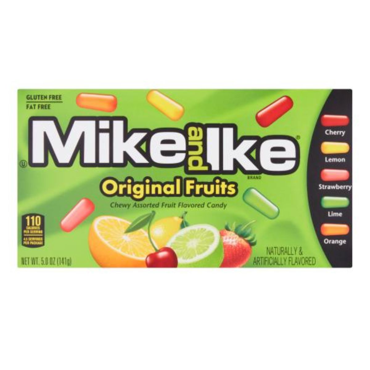 Mike and Ike - Original Fruits - 141g plus original fruit gummies.