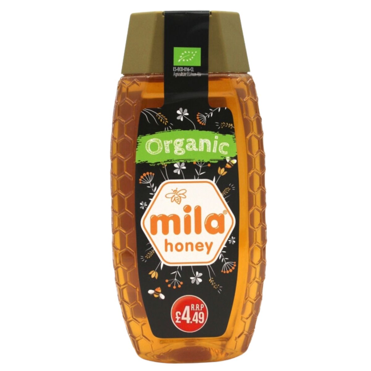 A Mila - Honey Organic Squeeze Bottle - 350g with a price tag of £4.49.