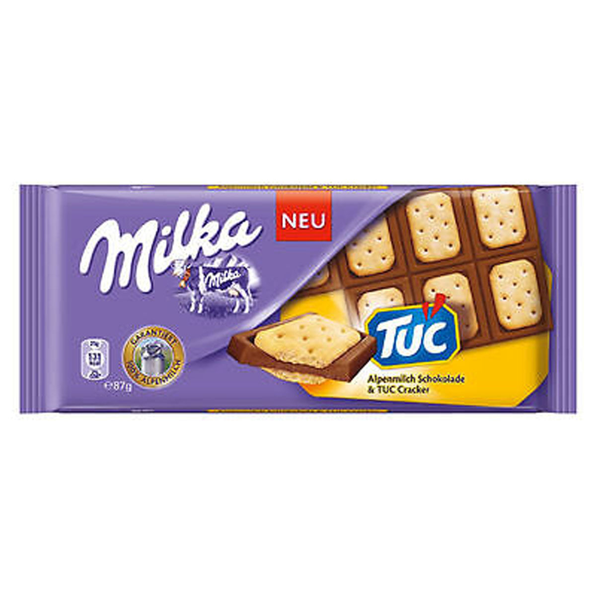 Milka - Alpine Milk Chocolate & Tuc Cracker - 87g - Continental Food Store