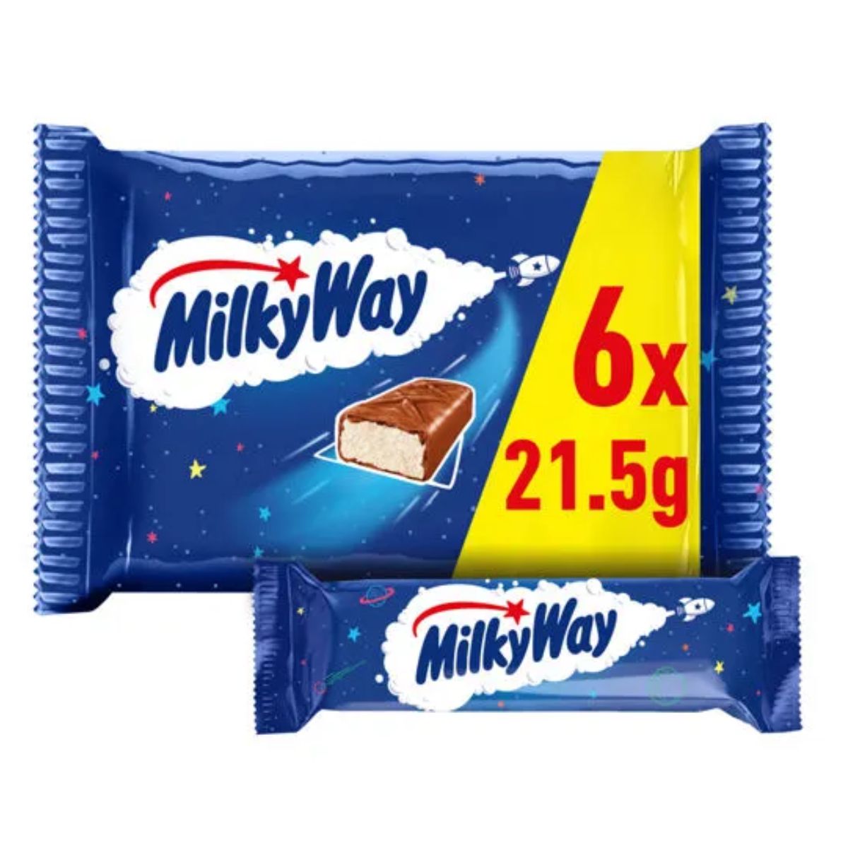 MilkyWay - Multipack - 6 x 21.5g chocolate bar. MilkyWay - Multipack - 6 x 21.5g chocolate bar.