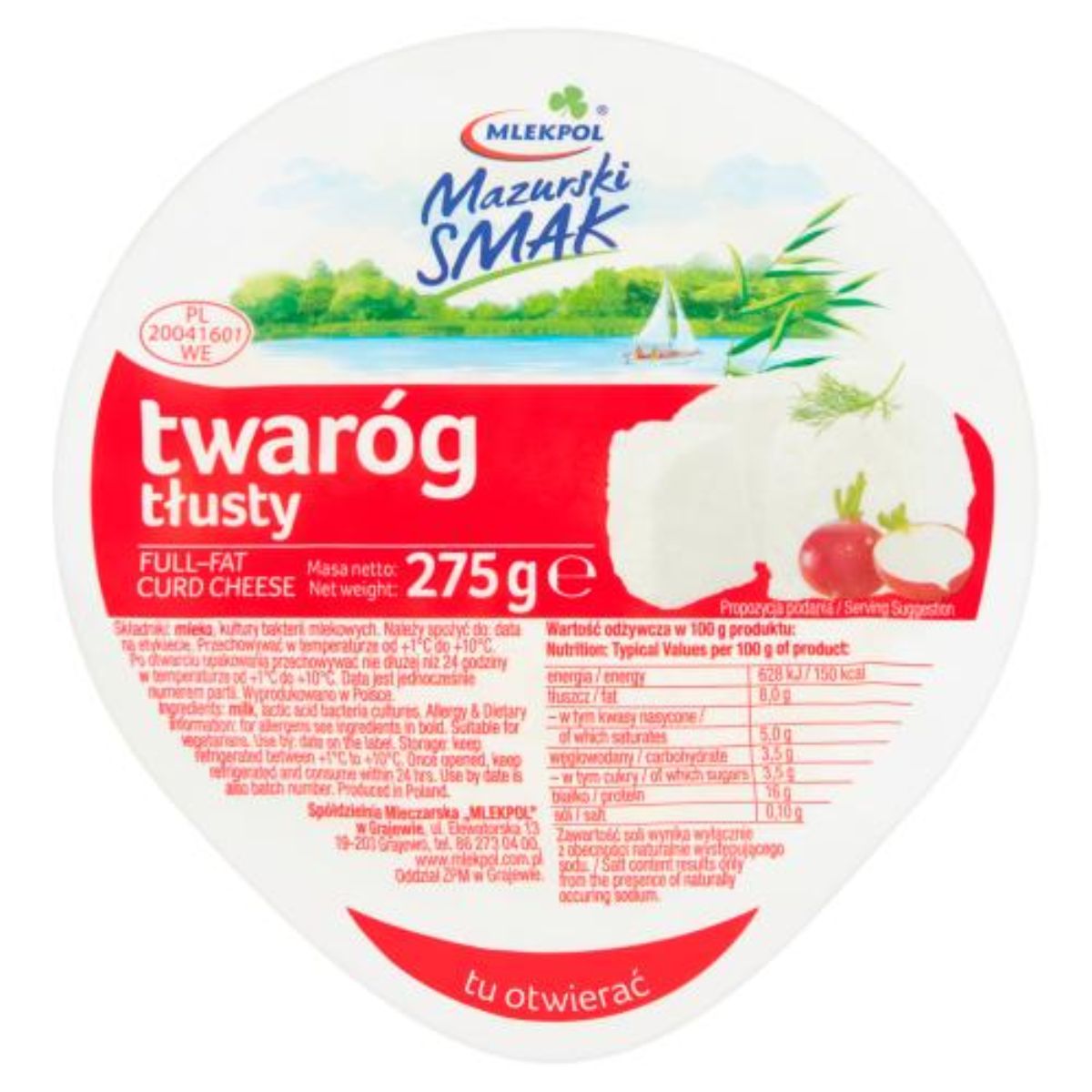 Mlekpol - Full Fat Cottage Cheese - 275g tussy Mlekpol - Full Fat Cottage Cheese - 275g tussy Mlekpol - Full Fat Cottage Cheese - 275g tussy.