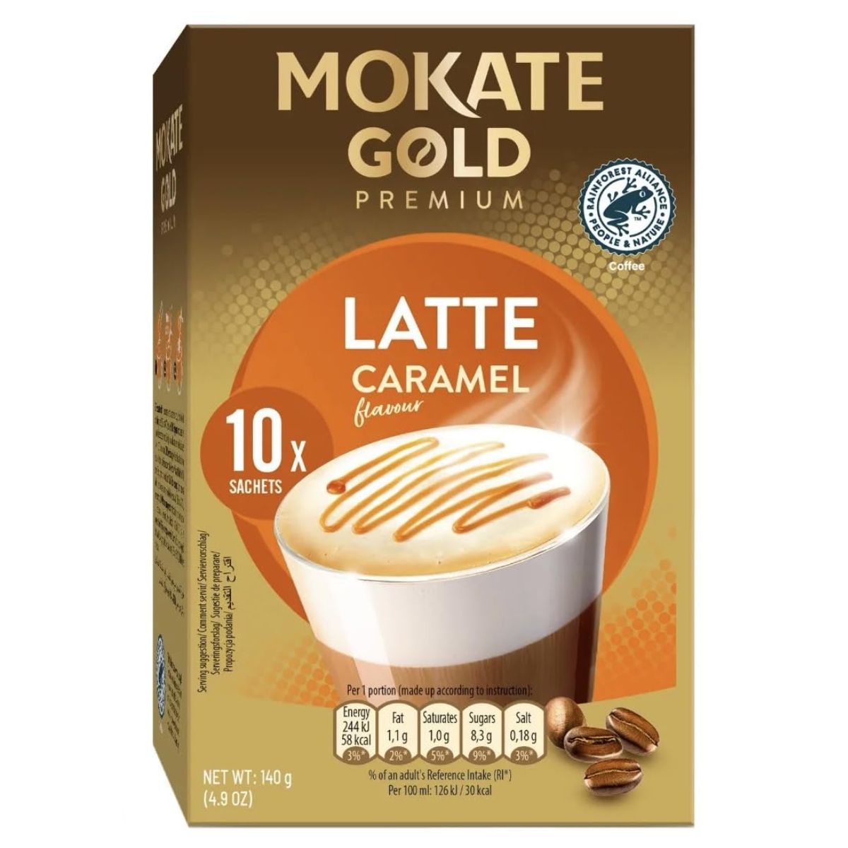 Mokate - Gold Premium Caramel Latte - 10 Sachets
