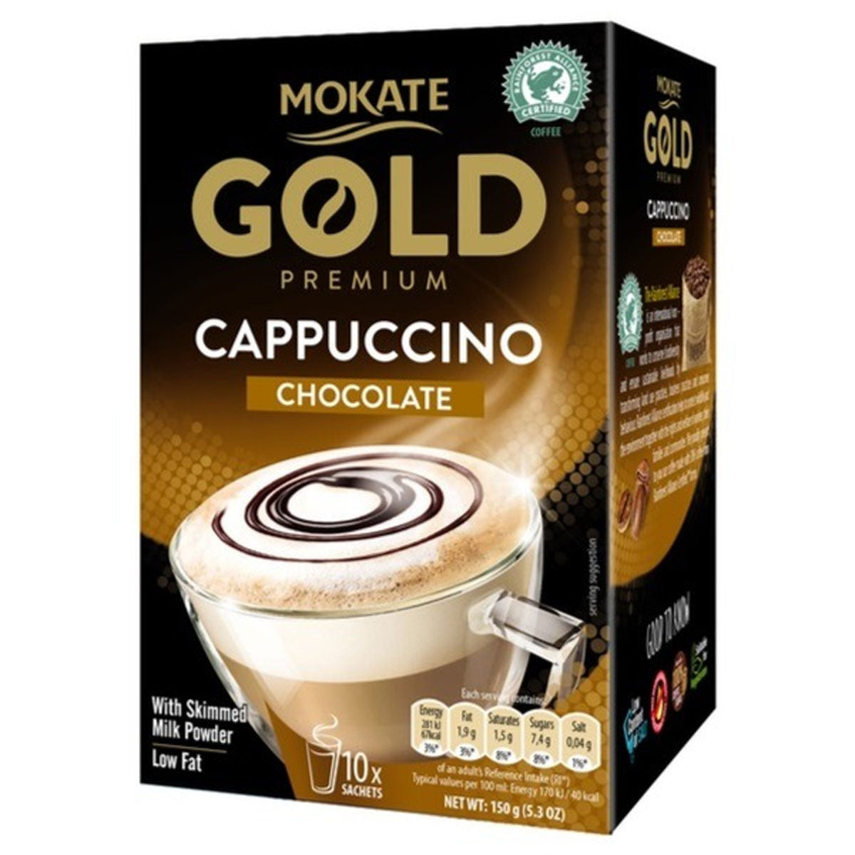 Mokate - Gold Cappuccino Chocolate 10 Sachets - 140g.