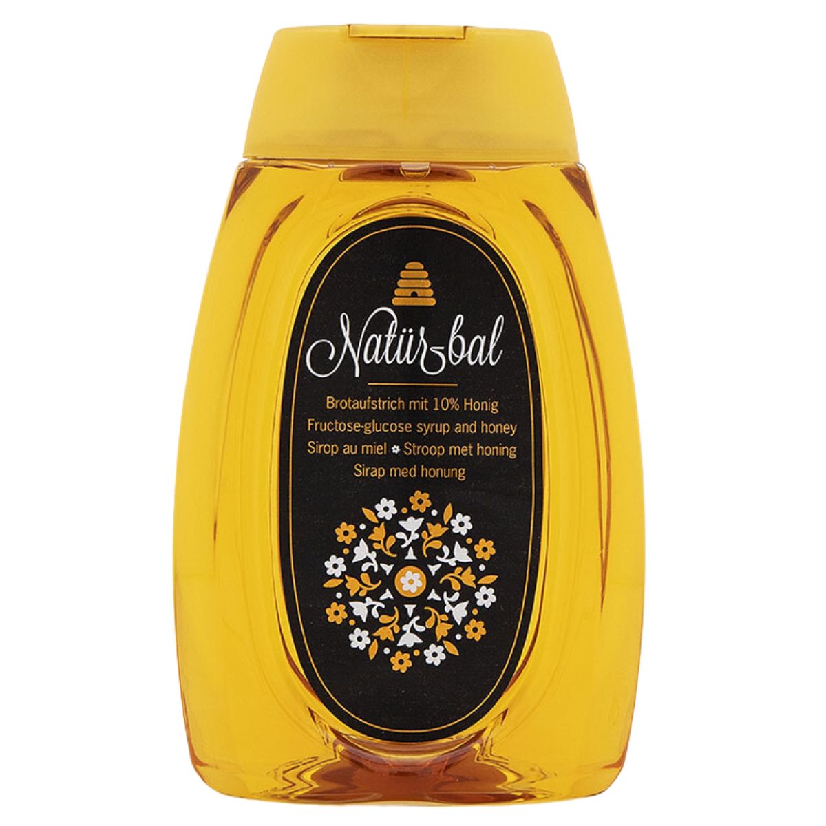 A bottle of Naturbal - Squeezable Syrup With Honey - 300g. A bottle of Naturbal - Squeezable Syrup With Honey - 300g.