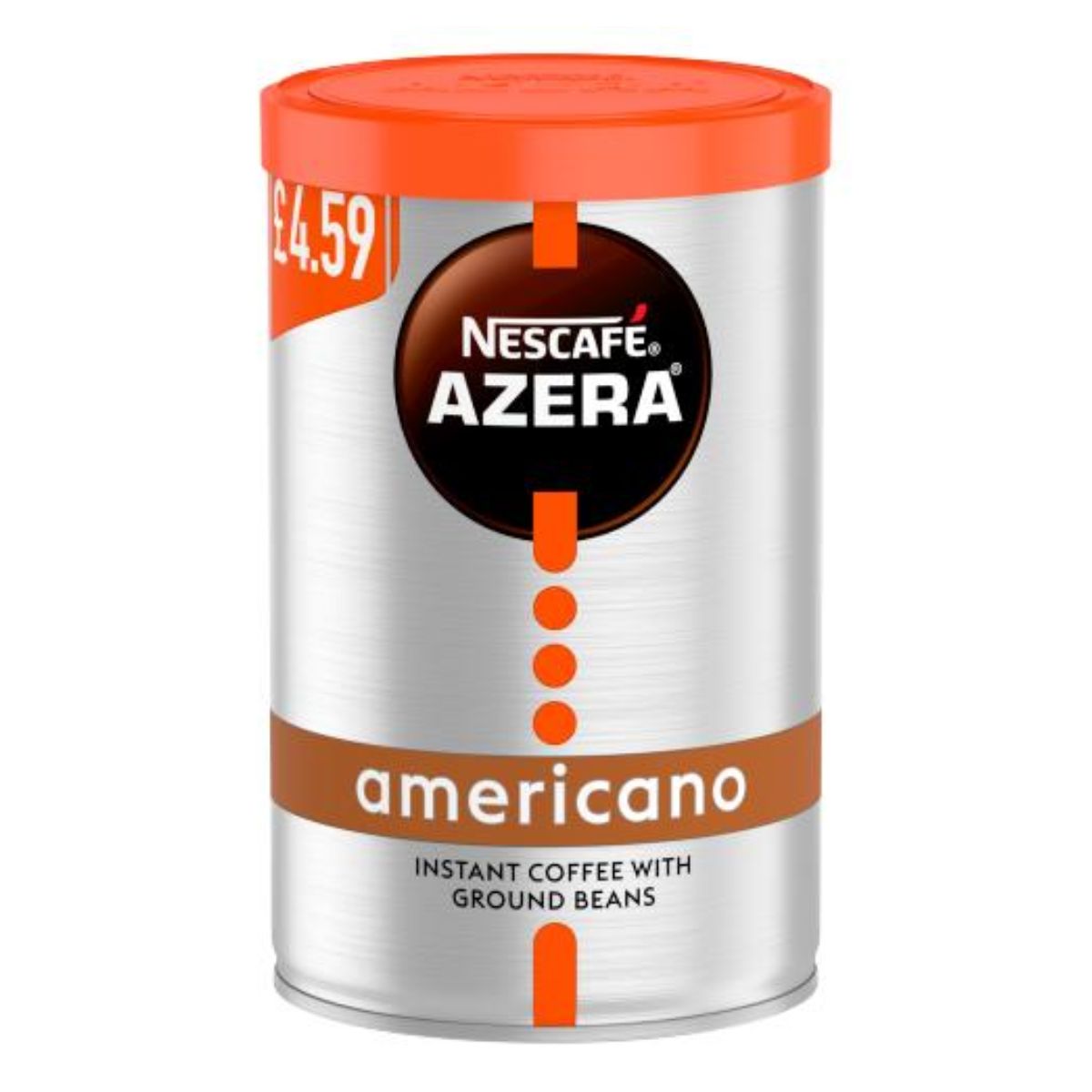 Sentence with product name: Nescafe Azera Americano 90g coffee tin.