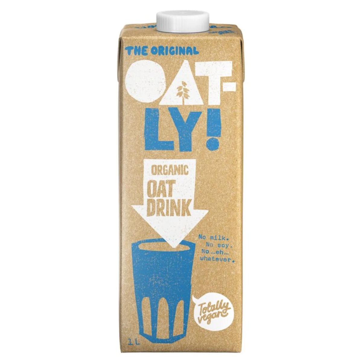A carton of Oatly - Dairy Free Organic Oat Drink - 1L.