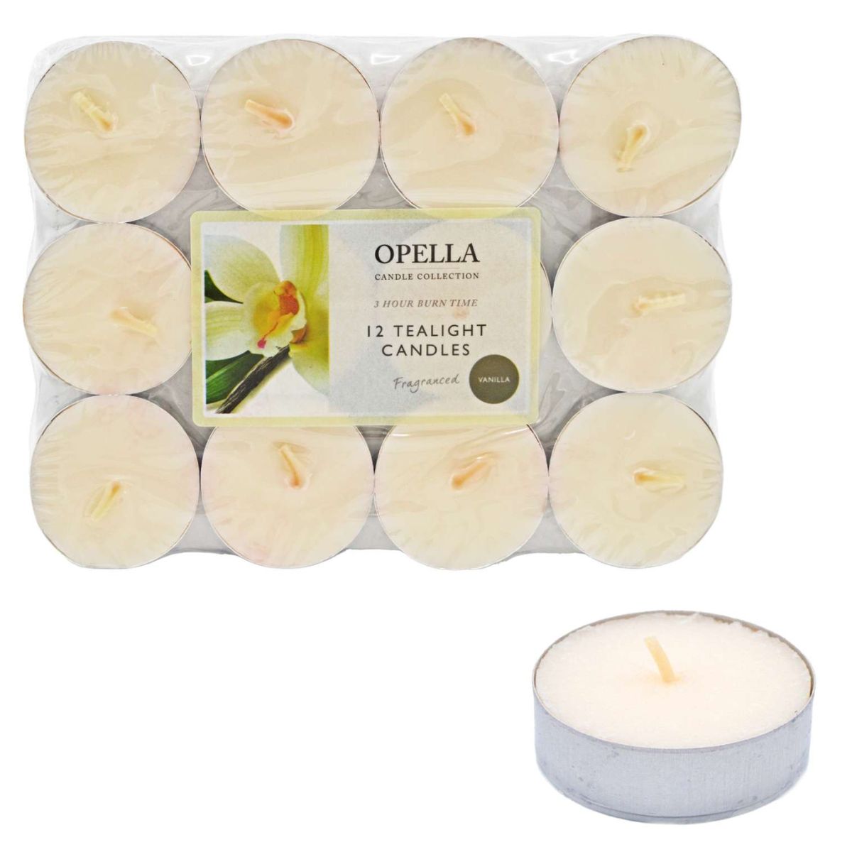Opella - Tealights Vanilla Candles - 12pcs in a package. Opella - Tealights Vanilla Candles - 12pcs in a package.