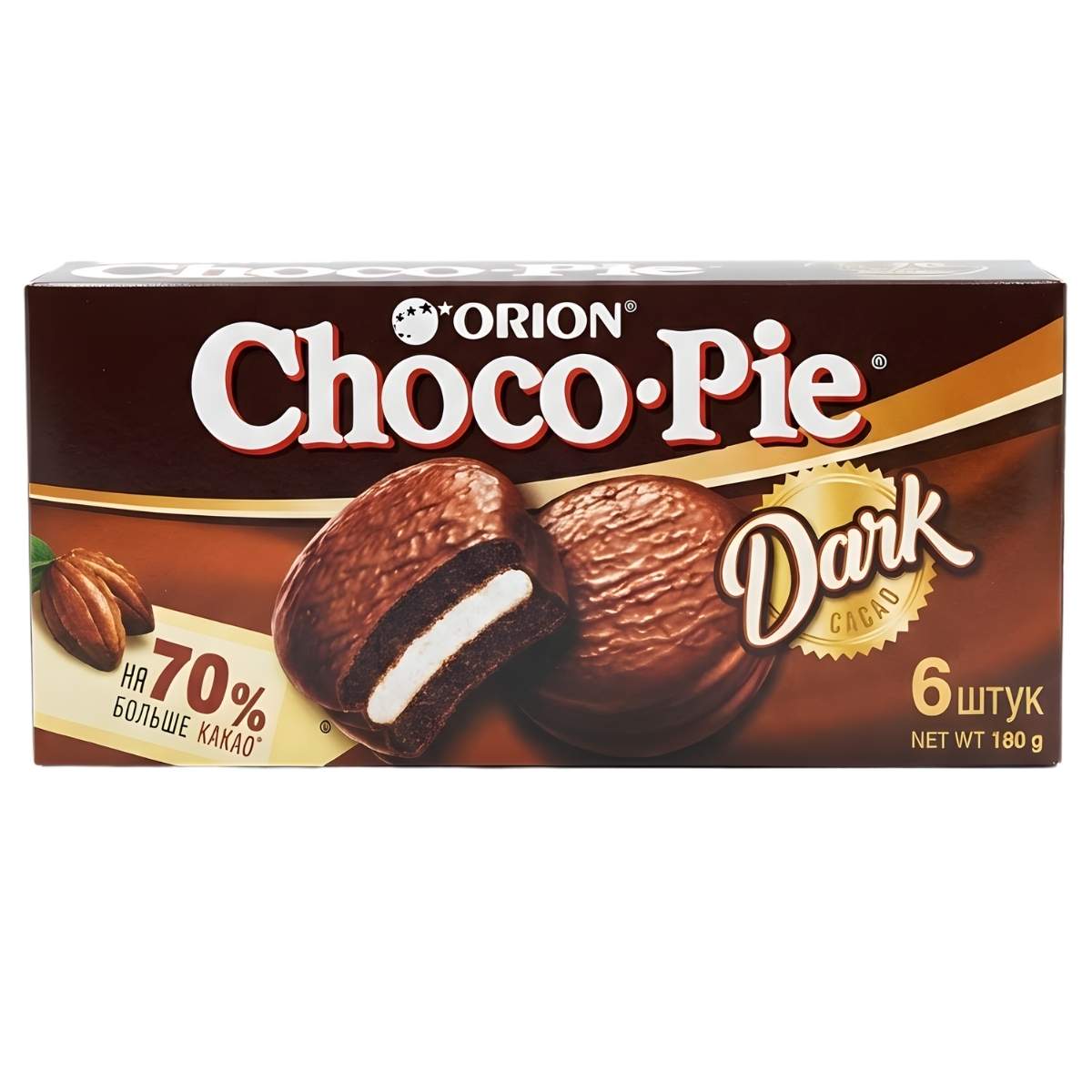 Orion Dark Cacao Flavoured Choco Pie 6 X 30g Continental Food Store orion-dark-cacao-flavoured-choco-pie-6-x-30g-continental-food-store