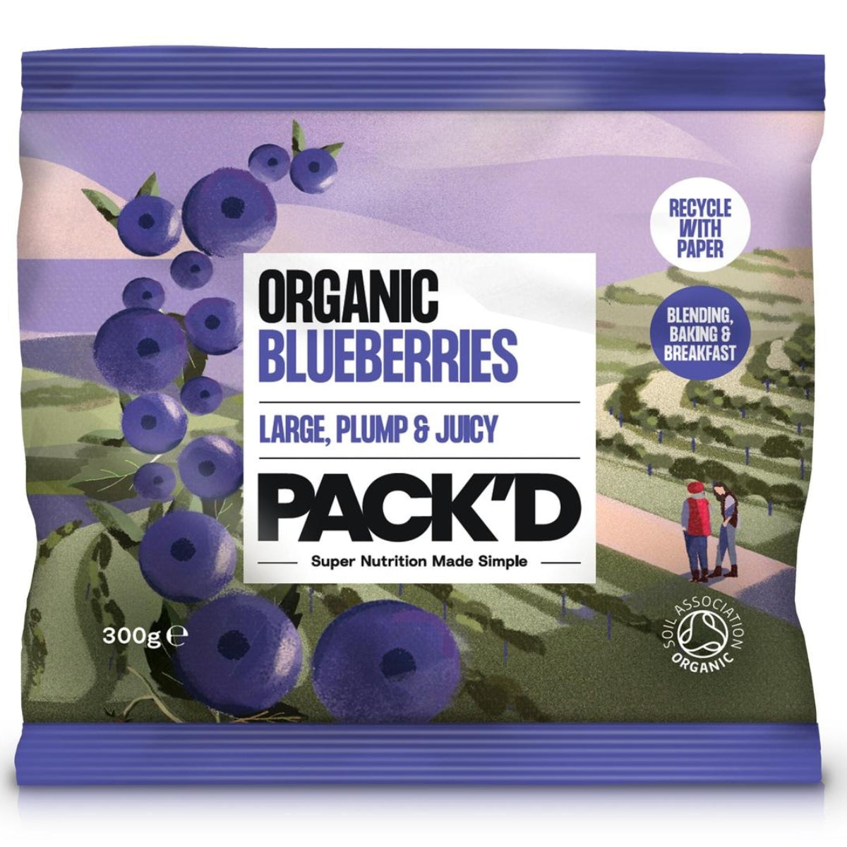 A Packd - Organic & Large Sun-Ripened Blueberries - 300g