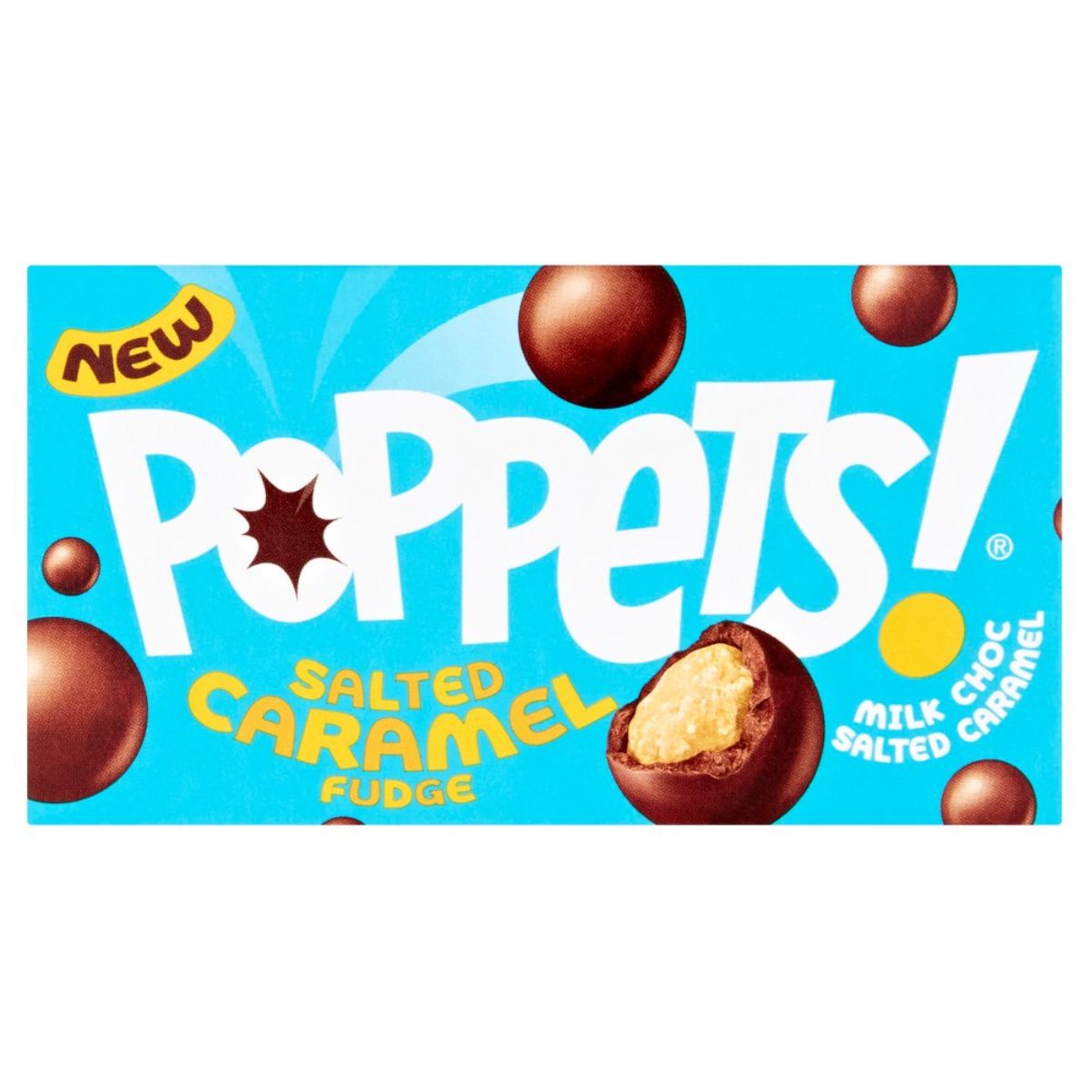 A box of Paynes - Poppets Salted and Caramel - 40g chocolate caramel. A box of Paynes - Poppets Salted and Caramel - 40g chocolate caramel.