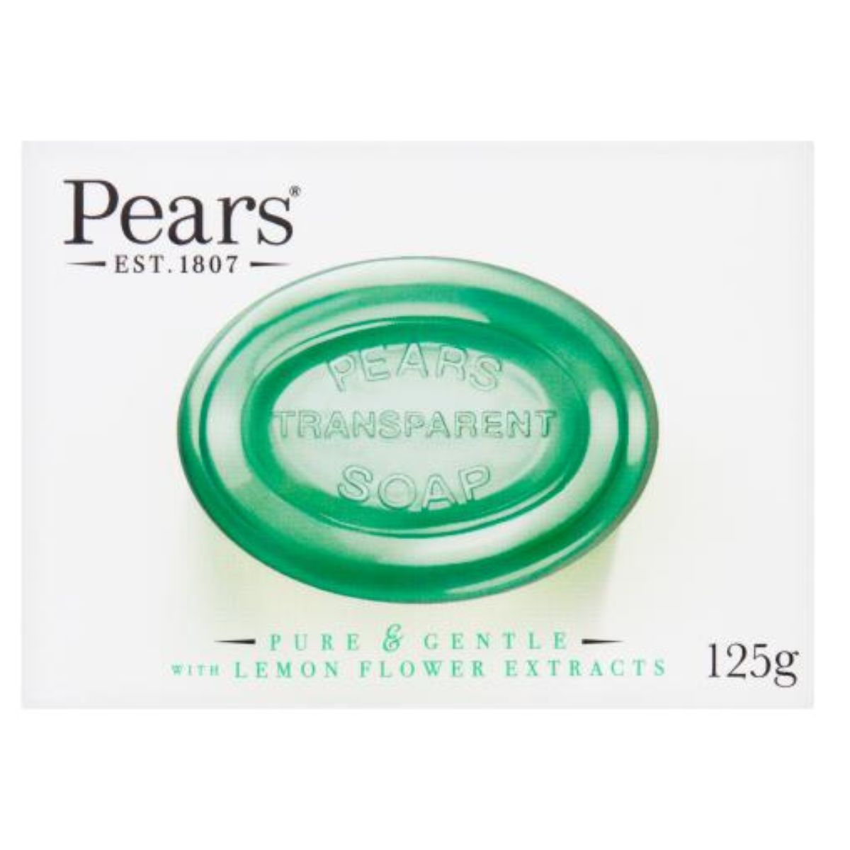 Pears - Transparent Soap with Lemon Flower Extracts - 125g with lemon flower extract.