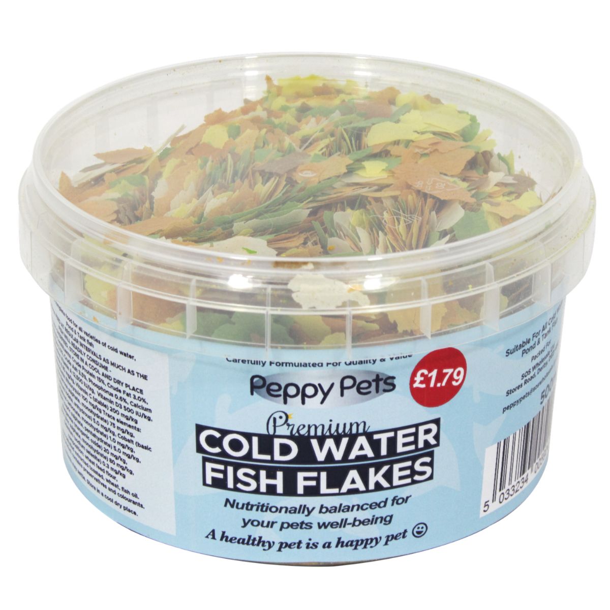Peppy Pets - Fish Flakes - 500ml for dogs.