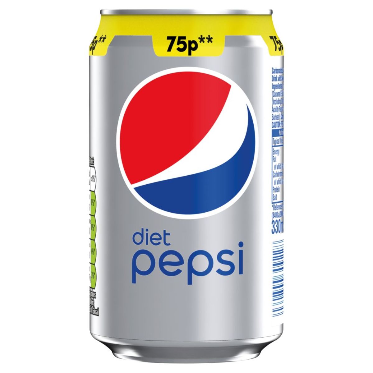 Pepsi - Diet Cola Can - 330ml diet lemonade can.