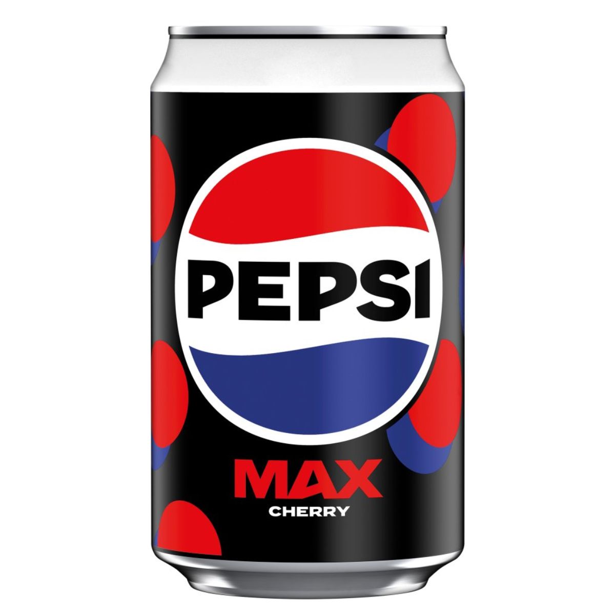 A Pepsi - Max Cherry Can - 330ml on a white background. A Pepsi - Max Cherry Can - 330ml on a white background.
