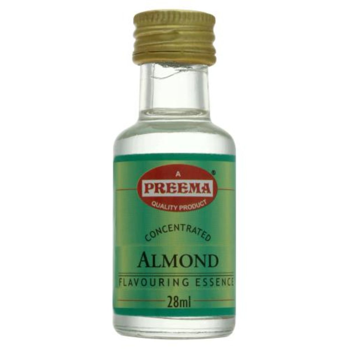 A bottle of Preema - Food Almond Flavouring Essence - 28ml.