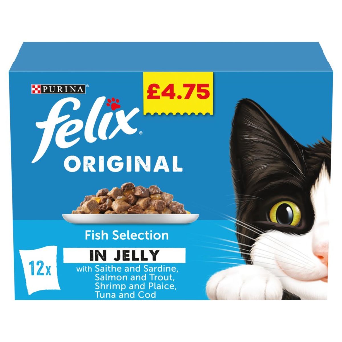 Felix - Original Fish Selection in Jelly - 12 x 100g cat food.