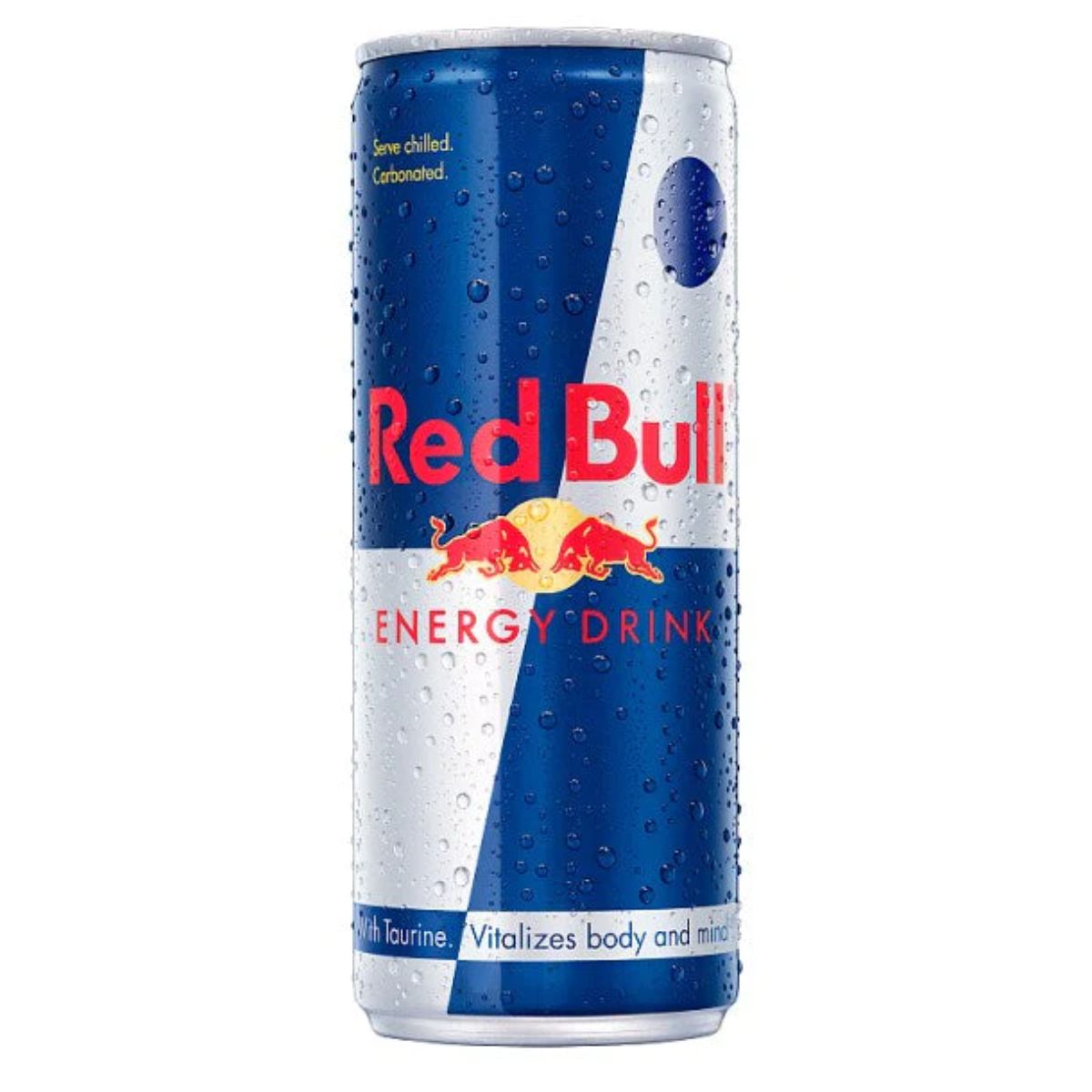 Red Bull - Energy Drink - 250ml on a white background. Red Bull - Energy Drink - 250ml on a white background.