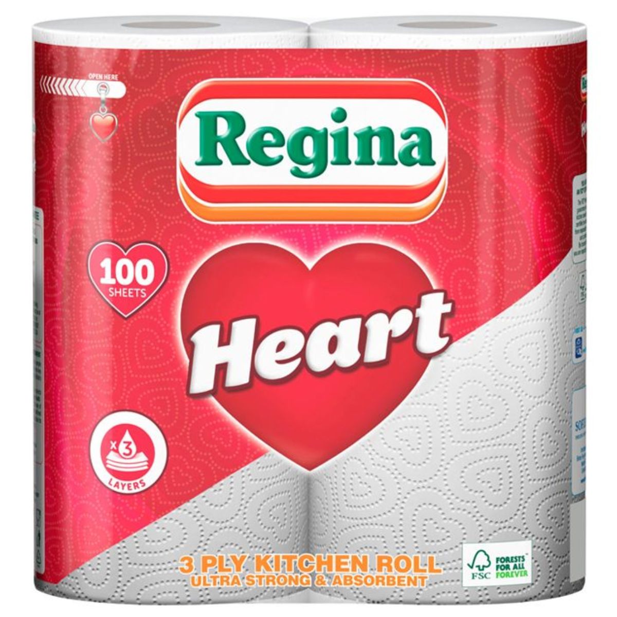 Regina heart kitchen towel - 2pcs toilet paper.