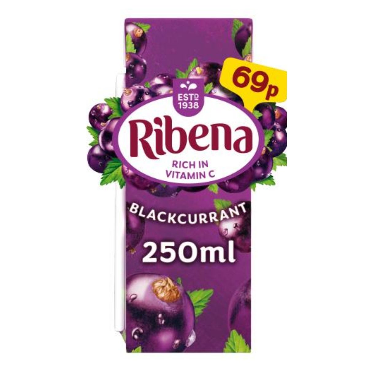 Ribena - Blackcurrant Juice Drink - 250ml. Ribena - Blackcurrant Juice Drink - 250ml.