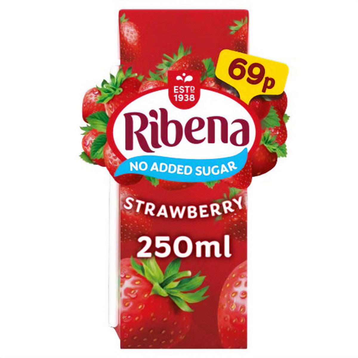 Ribena - Strawberry Juice drink - 250ml added sugar. Ribena - Strawberry Juice drink - 250ml added sugar.