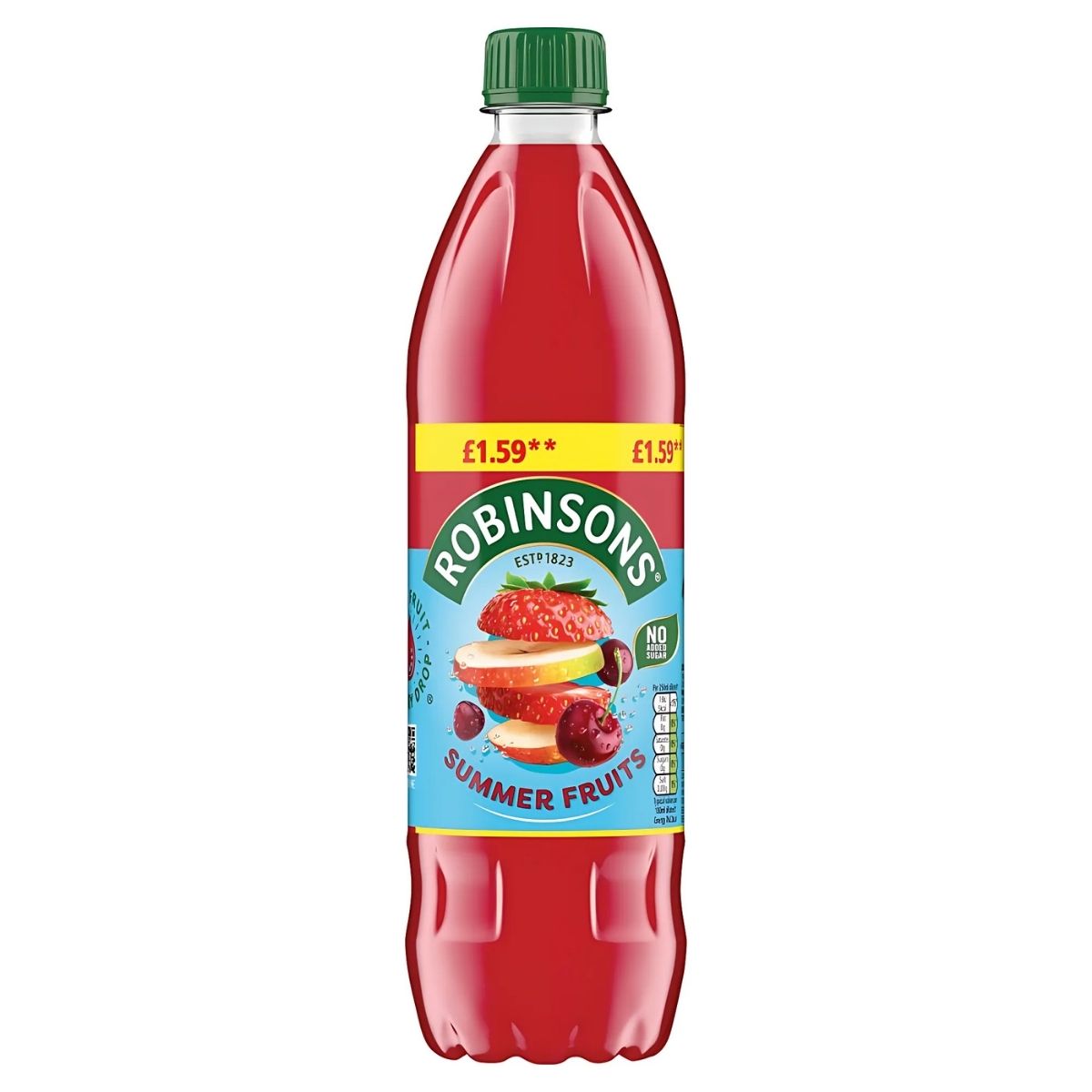 Enjoy a refreshing drink with Robinsons Summer Fruits Squash. This 750ml bottle features a green cap, vibrant berry images on the label, and is perfect for a burst of fruity flavor. Enjoy a refreshing drink with Robinsons Summer Fruits Squash. This 750ml bottle features a green cap, vibrant berry images on the label, and is perfect for a burst of fruity flavor.