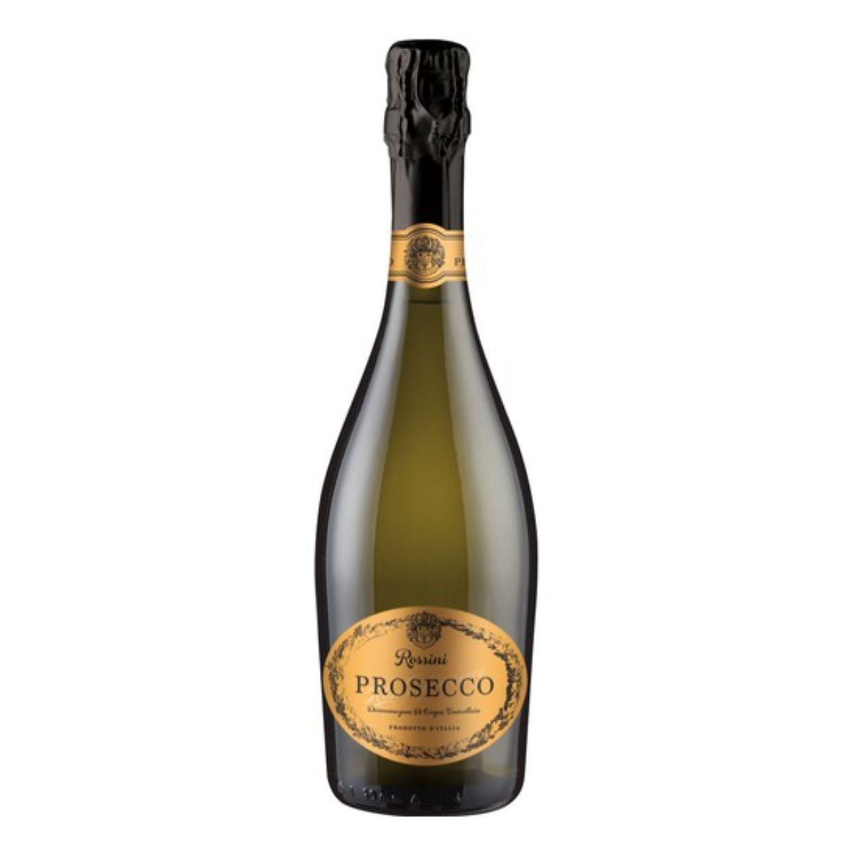 A bottle of Rossini - Prosecco - 750ml on a white background. A bottle of Rossini - Prosecco - 750ml on a white background.