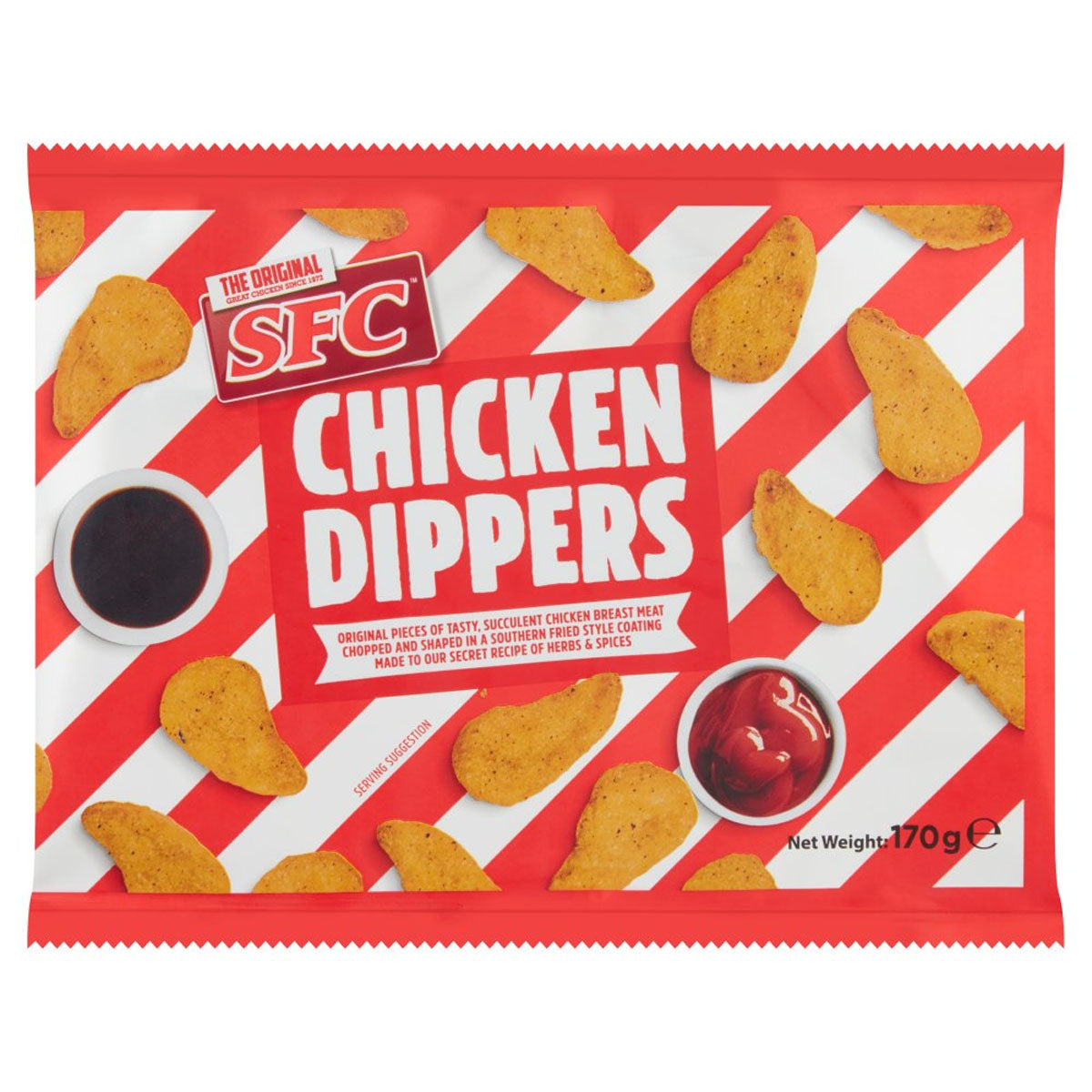 SFC - The Original Chicken Dippers - 170g on a white background.