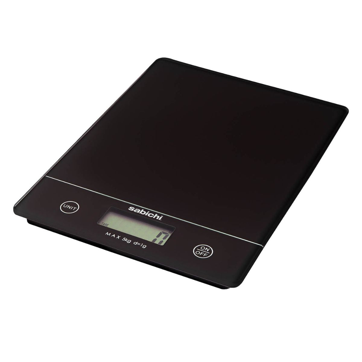 Sabichi - 5kg Black Kitchen Scale - 1pcs on a white background. Sabichi - 5kg Black Kitchen Scale - 1pcs on a white background.