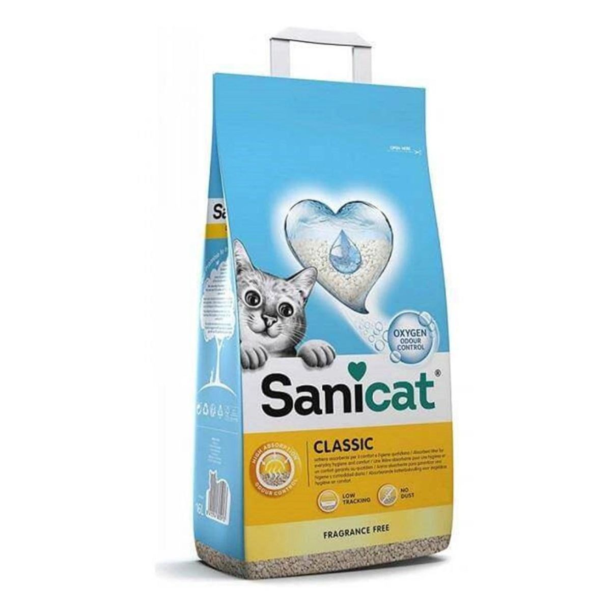 A bag of Sanicat - Classic Unscented Cat Litter - 10L.