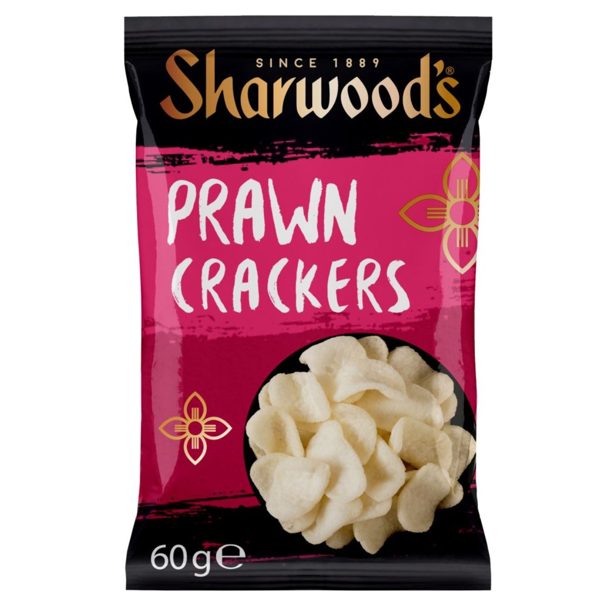 Sharwoods - Prawn Crackers - 60g on a white background.